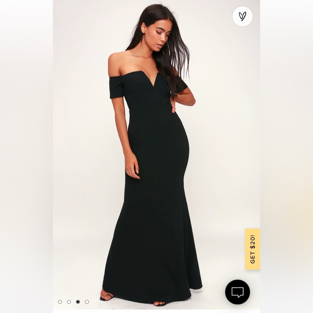 NWT Lulu’s Lynne Off the Shoulder Black Dress - Sz Small OR Medium